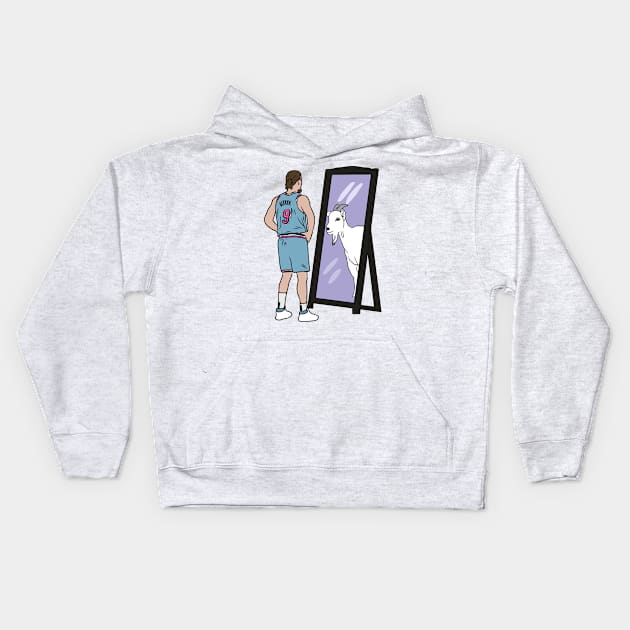 Kelly Olynyk Mirror GOAT Kids Hoodie by rattraptees